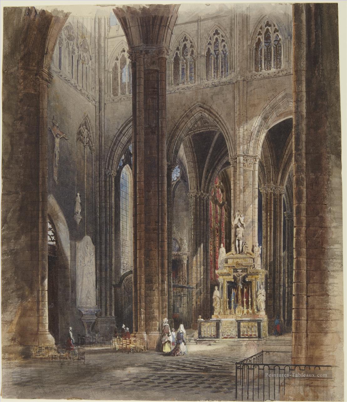Intérieur de la cathédrale d’Amiens David Roberts Peintures à l'huile